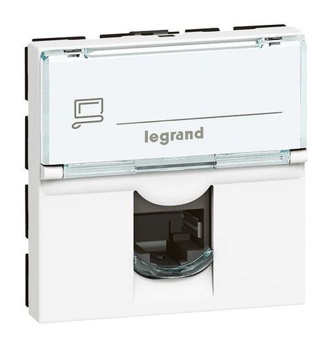 Розетка 1xRJ45 Cat.5 Legrand MOSAIC, белый