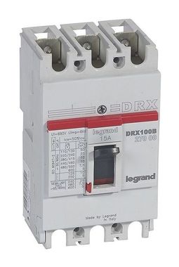 Силовой автомат DRX 125, термомагнитный, 10кА, 3P, 15А